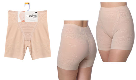 Women's Moderate Control Shapewear Girdle Shorts w/ Seamless Hem