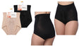 Women's Stretch Shapewear Girdle Briefs w/ Shimmer Floral Details