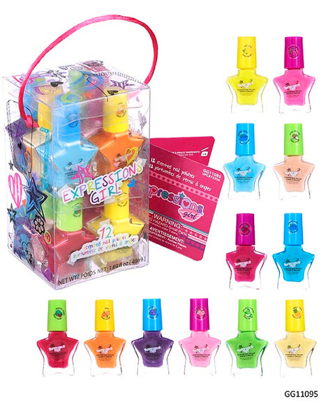 Star-Shaped Nail Polish Set - Assorted Colors - 12-Pack