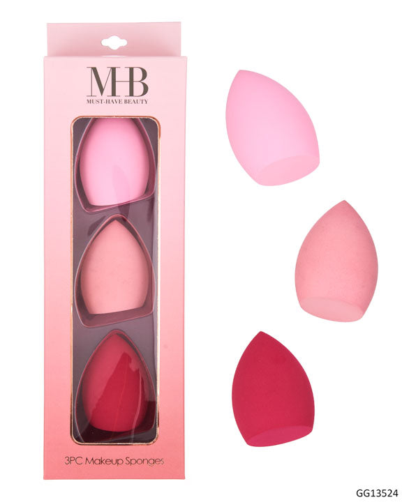 MHB (Must Have Beuaty) Premium Blender Make-Up Sponges - 3-Pack