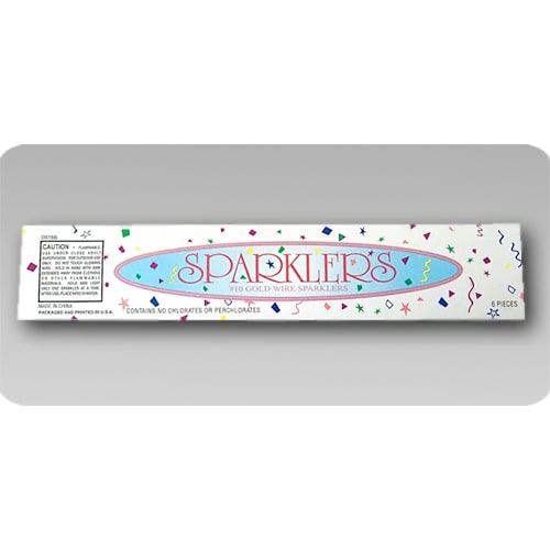 XL Gold Wire Sparklers - 40 Second Burn - 9" Long