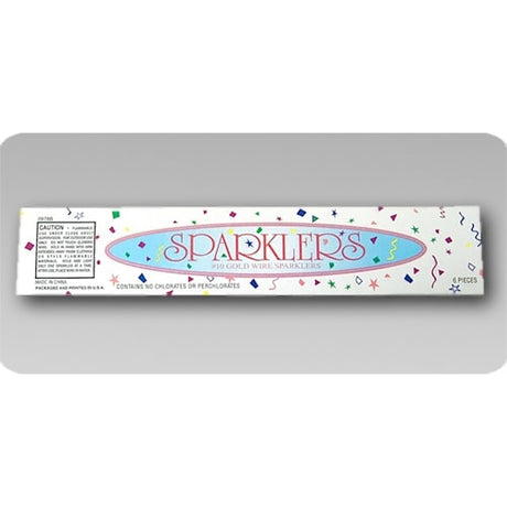 XL Gold Wire Sparklers - 40 Second Burn - 9" Long