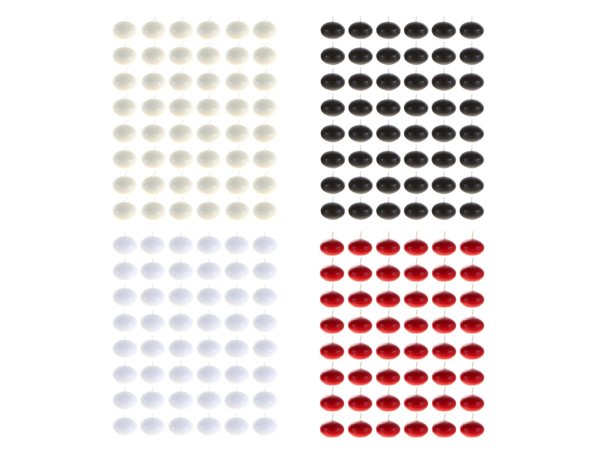 2-Hour 1.5" Unscented Floating Disc Candles - Choose Your Color(s)