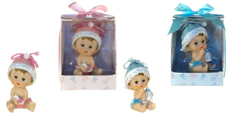 Baby Holding onto Bottle Poly Resin