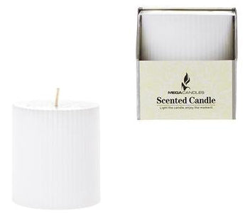 3"x3" Ribbed Scented Pillar Candles