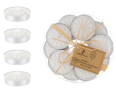 15 pcs Unscented Tea Light Candles