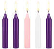 5" Advent Unscented Taper Candles - 5-Pack