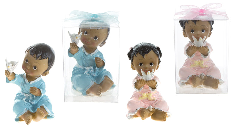 Toddler Holding Dove Poly Resin