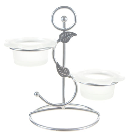 Two Votive Metal Candle Holder
