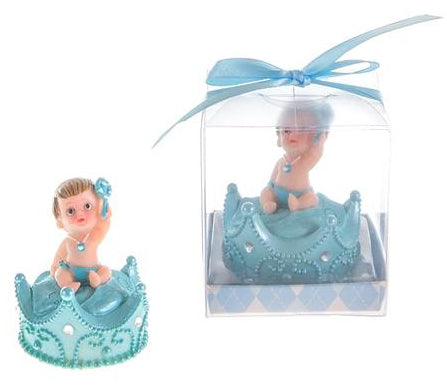 Baby Sitting on Top of Crown Poly Resin