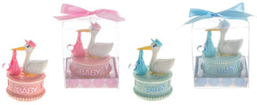 Stork Carrying Clear Pacificer Poly Resin