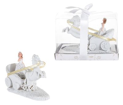 Sweet 15 Lady on Horse Carriage Poly Resin