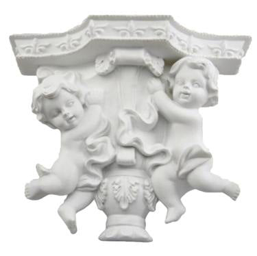 Double Angels Poly Resin Plaque