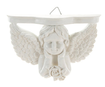Angel w/ Wings Holding Up Chin Wall Plaque