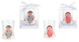 Baby Angel Praying On Palm Poly Resin Candle Set w/ Gift Box