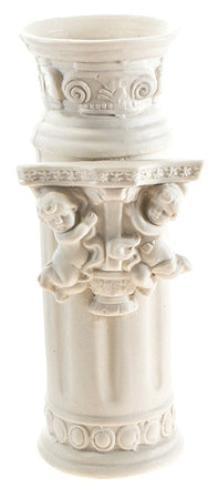 Double Angel Porcelain Round Vase