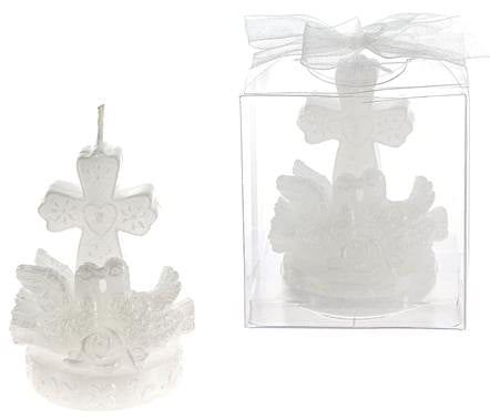 Double Doves w/ Cross Candle