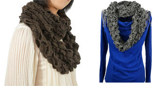 Women's Premium Soft Ruffle Infinity Scarves