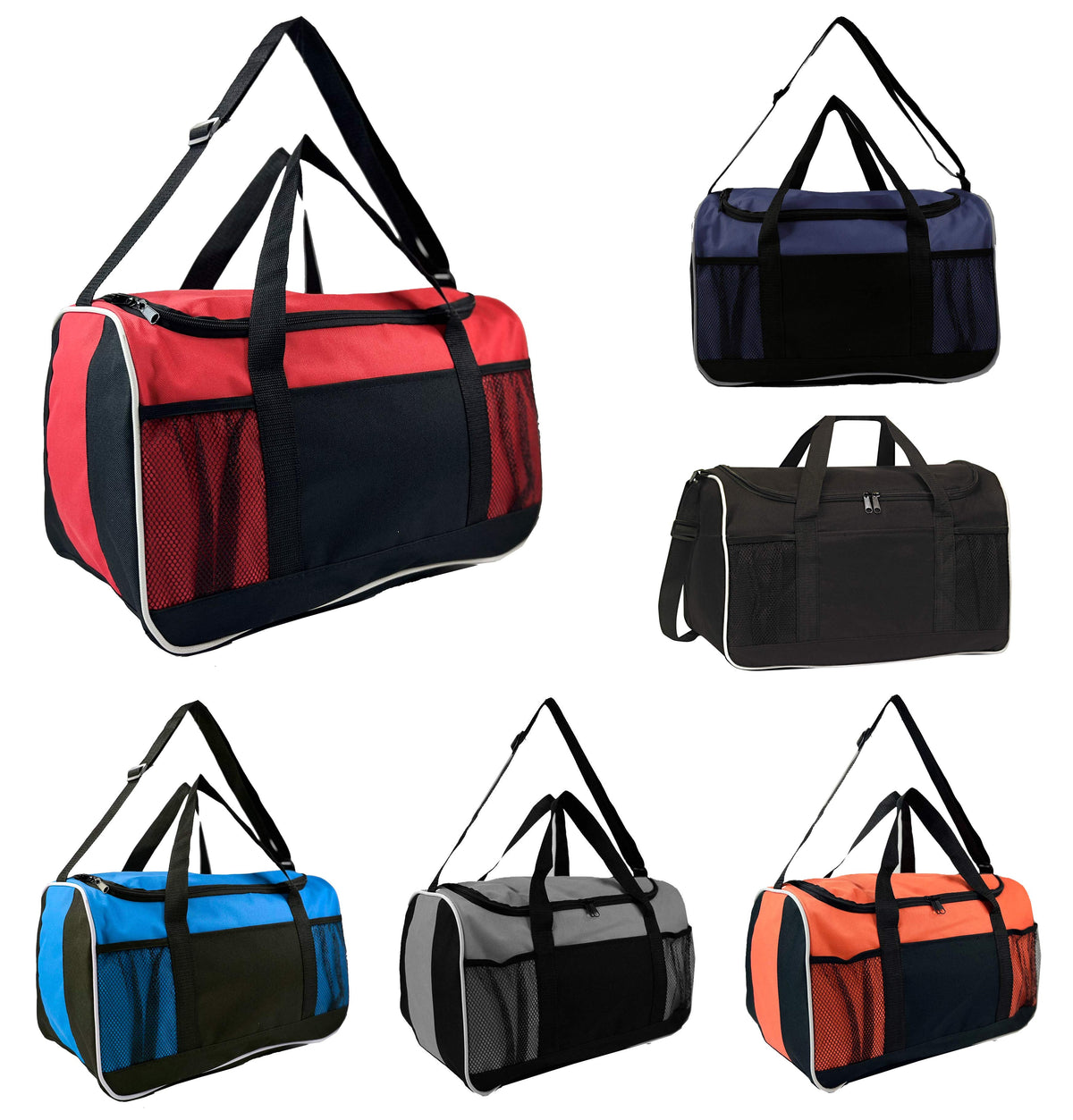 17.5" Duffle Bags w/ Mesh Side Pockets