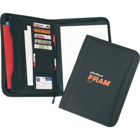Poly Padfolios Folders w/ Zipper Closure