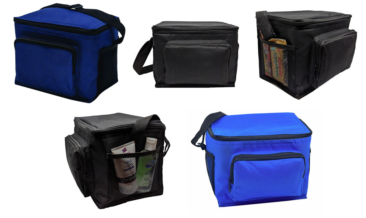 6-Can Cooler Bags w/ Utility Pockets - Choose Your Color(s)