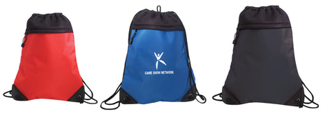 Deluxe Micro Fiber Drawstring Bags w/ Mesh Details & Toggle Closure - Choose Your Color(s)