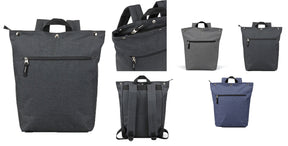 Zip-Up Computer Backpacks w/ Button Snap Closure - Choose Your Color(s)