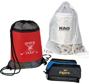 15" Nylon Drawstring Mesh Tote Bags
