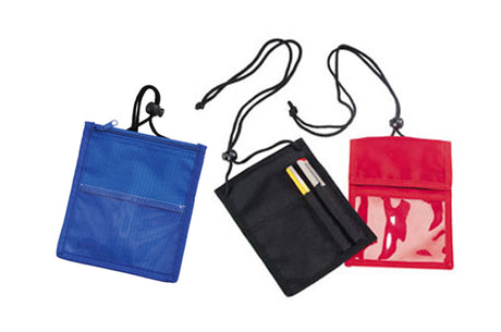 Convention Event Badge & Name Badge Holders w/ Zip-Up Pen Pocket - Choose Your Color(s)