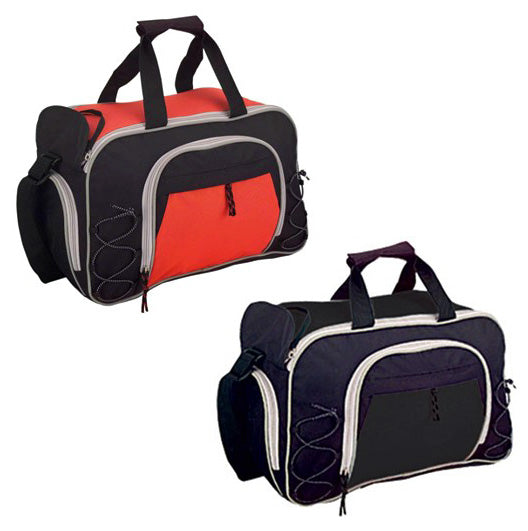 18" Multicompartment Duffle Bags w/ Bungee Detail