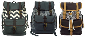 18" Printed Canvas Computer Backpacks