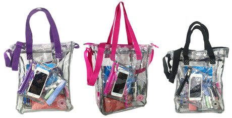 15.5" Clear PVC Messenger Bags