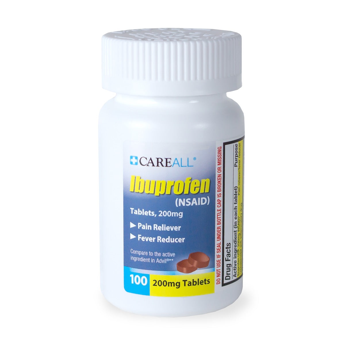 CareALL Ibuprofen Tablets, 200mg, 100/bt