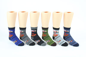 Kid's Novelty Crew Socks - Truck Print - Size 6-8