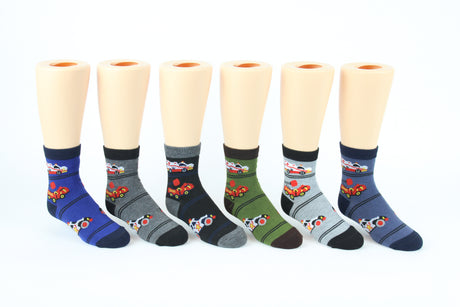 Kid's Novelty Crew Socks - Truck Print - Size 6-8