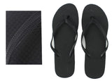 Women's Black Wedding Flip Flops