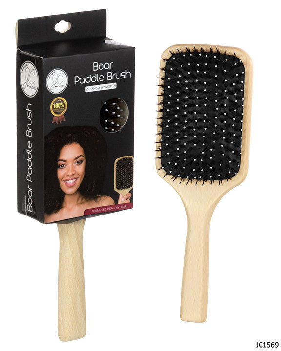 Jenny Capp Wooden Boar Bristle Paddle Hair Brush