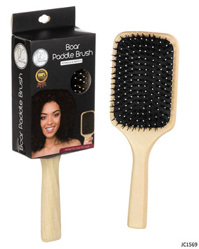 Jenny Capp Wooden Boar Bristle Paddle Hair Brush
