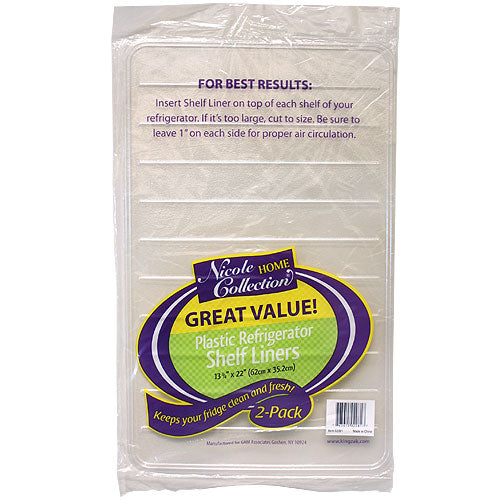 Plastic Refrigerator Liners 2-Packs  - Nicole Home Collection