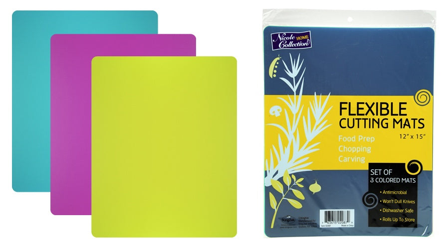 Cutting Mats - Solid Colors - 3-Packs - Nicole Home Collection