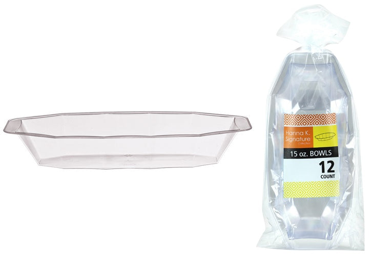 Heavyweight Plastic 15 oz. Clear Serving Boat - Hanna K. Signature