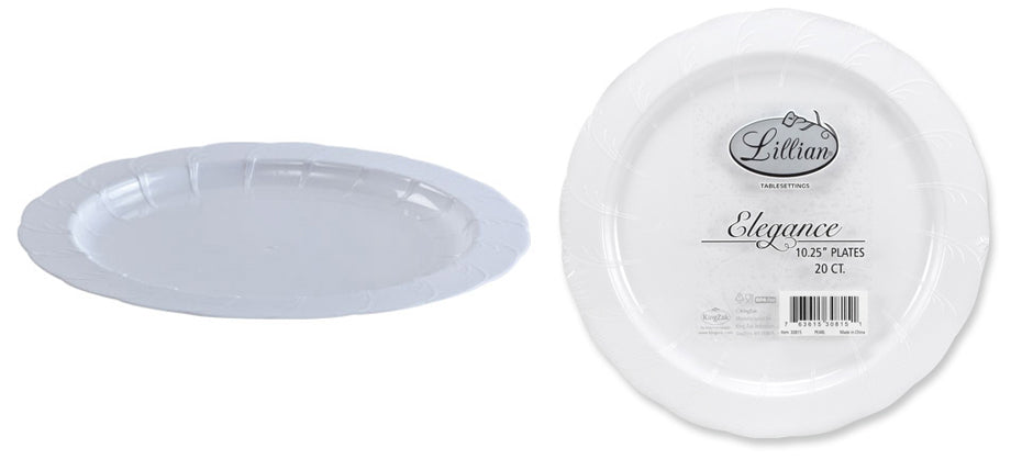 10.25" Elegance White Plate - Lillian