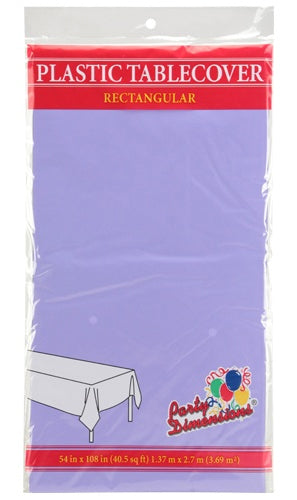 54" X 108" Rectangular Plastic Tablecloth - Hydrangea - Party Dimensions