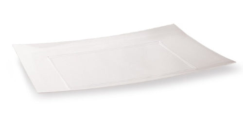 Clear 12" X 18" Rectangular Plastic Tray - Lillian