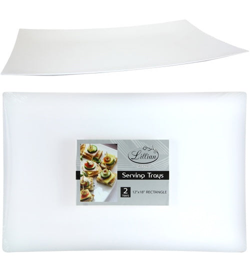 Pearl 12" X 18" Rectangular Plastic Tray - 2-Packs - Lillian