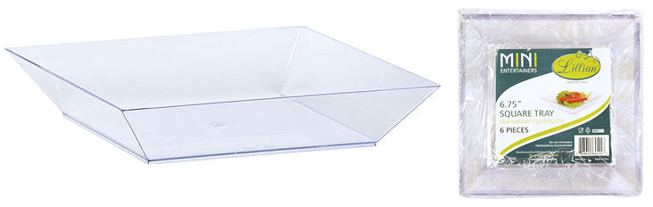 Mini Clear Plastic Square Tray - Lillian