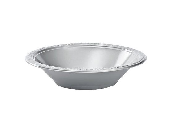 Silver 12oz Plastic Bowls by Hanna K. Signature - 50-Packs
