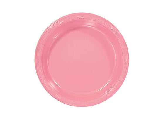 Light Pink 7'' Plastic Plates by Hanna K. Signature - 50-Packs