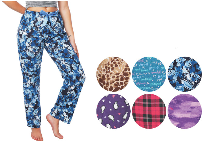 Women's Printed Pajama Pants - Assorted Patterns