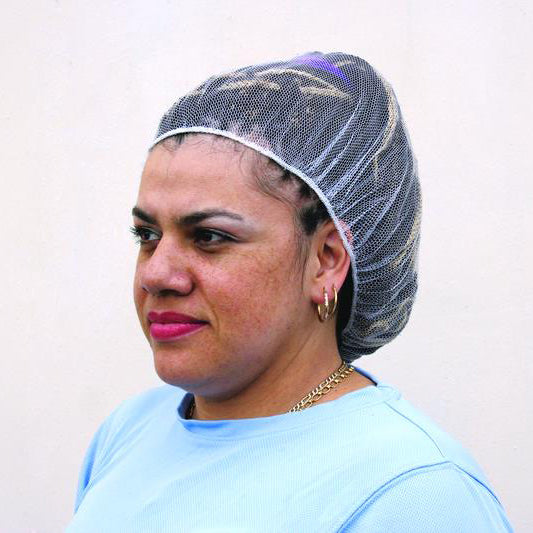 21" Disposable Nylon Hairnets  - White